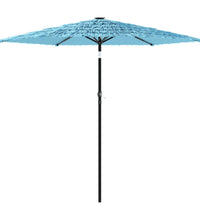 Sonnenschirm mit Stahlmast Blau 223x223x213 cm