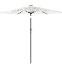 Sonnenschirm mit Stahlmast Weiß 223x223x213 cm