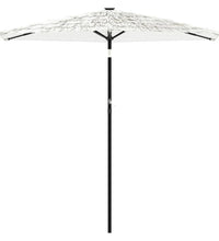 Sonnenschirm mit Stahlmast Weiß 223x223x213 cm