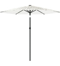 Sonnenschirm mit Stahlmast Weiß 223x223x213 cm