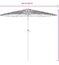 Sonnenschirm mit Stahlmast Weiß 223x223x213 cm