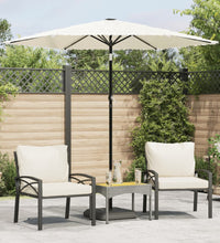 Sonnenschirm mit Stahlmast Weiß 223x223x213 cm