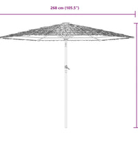 Sonnenschirm mit Stahlmast Braun 268x268x226 cm