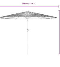 Sonnenschirm mit Stahlmast Braun 288x288x225 cm