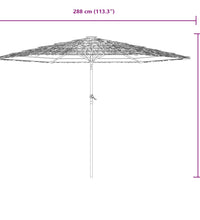 Sonnenschirm mit Stahlmast Weiß 288x288x225 cm