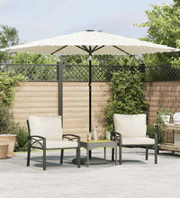 Sonnenschirm mit Stahlmast Weiß 288x288x225 cm