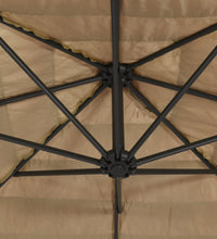 Sonnenschirm mit Stahlmast Braun 324x324x247 cm