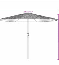 Sonnenschirm mit Stahlmast Blau 324x324x247 cm