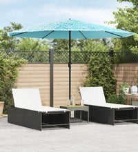 Sonnenschirm mit Stahlmast Blau 324x324x247 cm