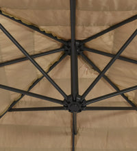 Sonnenschirm mit Stahlmast Braun 388x388x248 cm