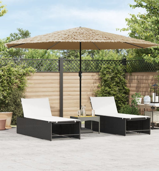 Sonnenschirm mit Stahlmast Braun 388x388x248 cm