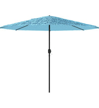Sonnenschirm mit Stahlmast Blau 388x388x248 cm