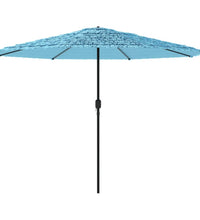 Sonnenschirm mit Stahlmast Blau 388x388x248 cm