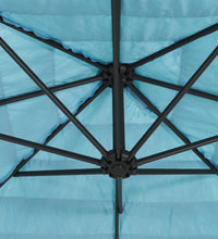 Sonnenschirm mit Stahlmast Blau 388x388x248 cm