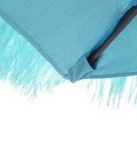 Sonnenschirm mit Stahlmast Blau 388x388x248 cm