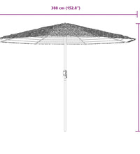 Sonnenschirm mit Stahlmast Blau 388x388x248 cm