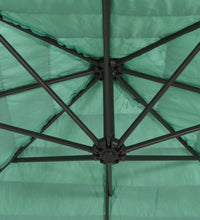 Sonnenschirm mit Stahlmast Grün 388x388x248 cm