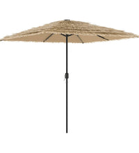 Sonnenschirm mit LED und Stahlmast Braun 248x248x248 cm