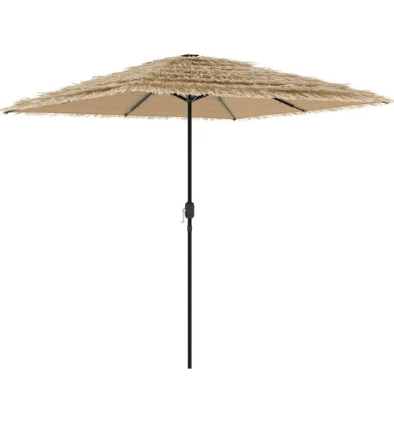 Sonnenschirm mit LED und Stahlmast Braun 248x248x248 cm
