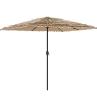 Sonnenschirm mit LED und Stahlmast Braun 248x248x248 cm