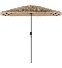 Sonnenschirm mit LED und Stahlmast Braun 248x248x248 cm
