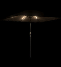 Sonnenschirm mit LED und Stahlmast Braun 248x248x248 cm