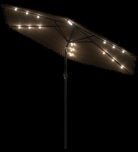 Sonnenschirm mit LED und Stahlmast Braun 268x268x226 cm