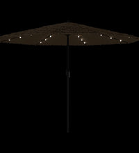 Sonnenschirm mit LED und Stahlmast Braun 324x324x247 cm