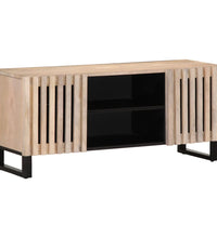 TV-Schrank Weiß 105x34x46 cm Massivholz Mango