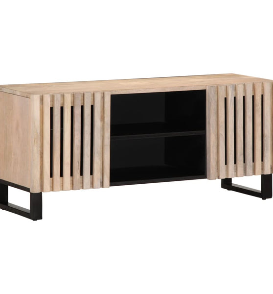 TV-Schrank Weiß 105x34x46 cm Massivholz Mango