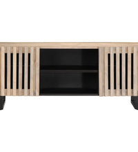 TV-Schrank Weiß 105x34x46 cm Massivholz Mango