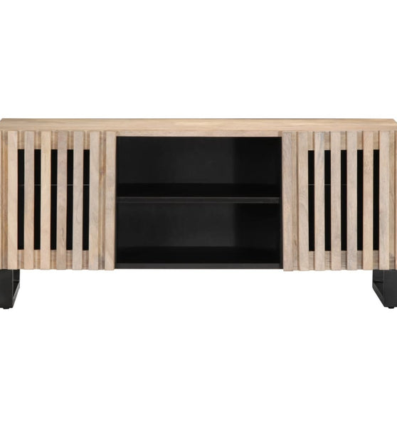 TV-Schrank Weiß 105x34x46 cm Massivholz Mango