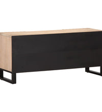 TV-Schrank Weiß 105x34x46 cm Massivholz Mango