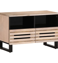 TV-Schrank Weiß 70x34x46 cm Massivholz Mango