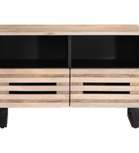 TV-Schrank Weiß 70x34x46 cm Massivholz Mango