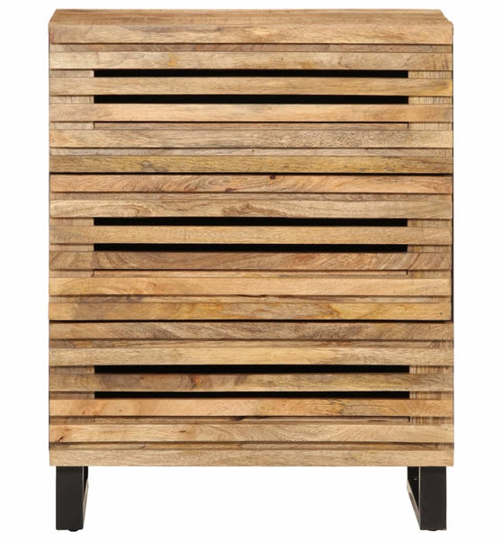 Sideboard 60x34x75 cm Raues Massives Mangoholz