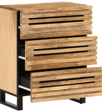 Sideboard 60x34x75 cm Raues Massives Mangoholz