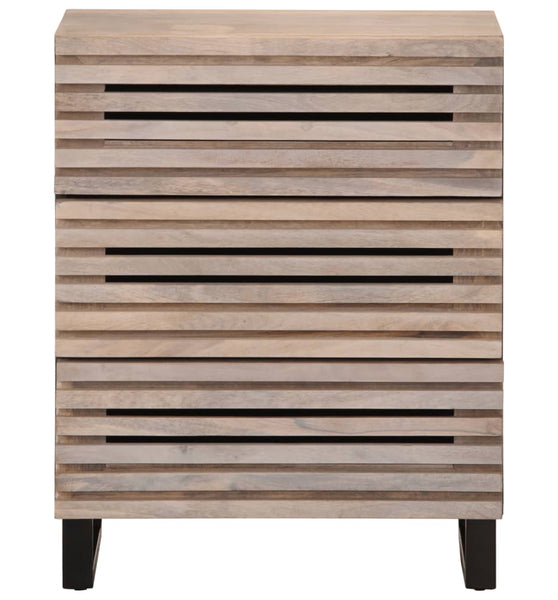 Sideboard Weiß 60x34x75 cm Massivholz Mango