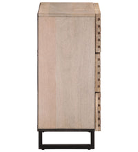 Sideboard Weiß 60x34x75 cm Massivholz Mango