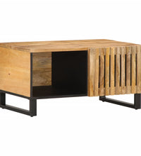 Couchtisch 80x51x40 cm Raues Massives Mangoholz