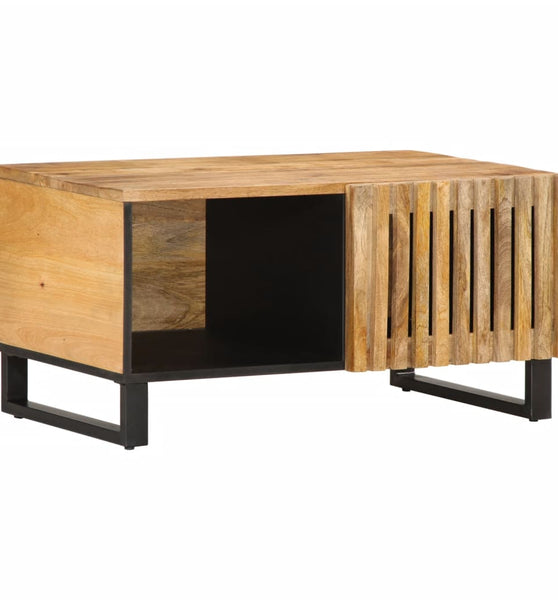 Couchtisch 80x51x40 cm Raues Massives Mangoholz