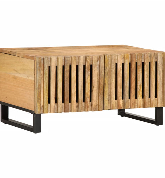 Couchtisch 80x51x40 cm Raues Massives Mangoholz