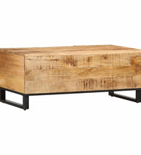 Couchtisch 100x55x40 cm Raues Massives Mangoholz