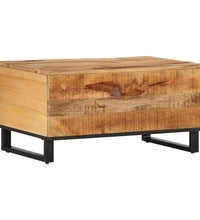 Couchtisch 80x55x40 cm Raues Massivholz Mango