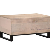 Couchtisch 80x55x40 cm Raues Massivholz Mango