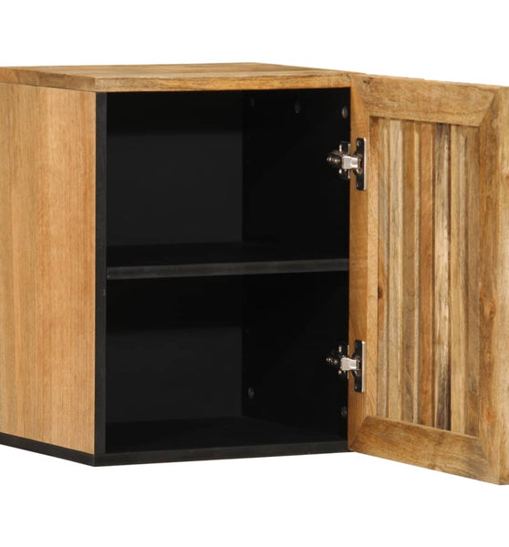 Bad-Wandschrank 38x34x48 cm Massives Raues Mangoholz