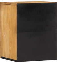 Bad-Wandschrank 38x34x48 cm Massives Raues Mangoholz