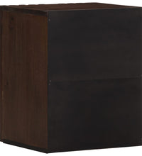 Bad-Wandschrank 38x34x48 cm Braun Massivholz Mango