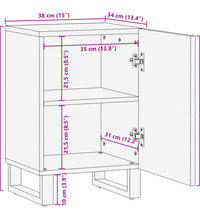 Badschrank 38x34x58 cm Massivholz Akazie