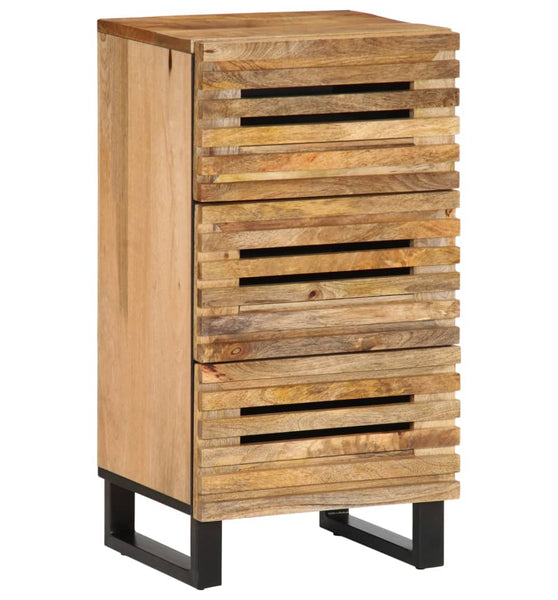 Sideboard 40x34x75 cm Raues Massives Mangoholz